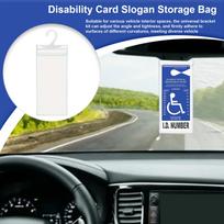 Handicapped Placard Holder Transparent Disabled Permit Protective Cover Rear View Mirror Accessories Tags Hanger For Auto CHINA gray