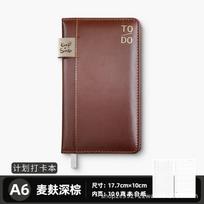 2026 A6 Minimalist Daily Planner - Habit Tracker & To-Do List for Instagrammable Productivity Elegant Productivity Journal brown