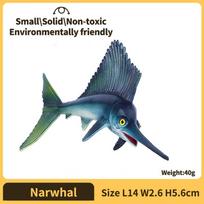 Sea Animal Worldl animal figurines Sailfish Mode Cake Toppers Desktop Decoration Imitation Ornament Celebration Favors Playthings