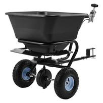 Tow Behind Lawn Spreader, 3m Spreading Width, Garden & Lawn Spreader with Universal Hitch, 38.6kg Capacity & 10 in All-Terrain Tires, Seed Fertilizer