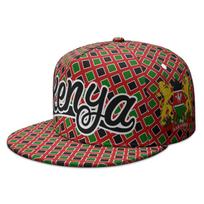 Kenya Flat Brimmed Cap Free Custom Name Team Logo Hip-hop Hat Ken Country Fishing Travel Nation Kenyan Republic Flag Headgear Adjustable gray