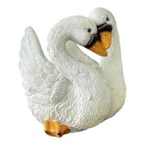 White Swan Planter, Resin Swan Couple Flower Pot, Outdoor Animal Plant Container for Balcony, Patio, Yard, Garden Decor
