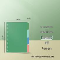 A4/A6 Durable Plastic Binder Dividers: Clear, Tear-Resistant, Ideal for Students & Office Use beige