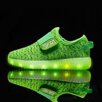 Stylish Unisex Led Light Up Sneakers For Kids With Breathable Canvas Material EU30
