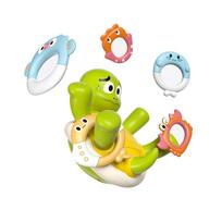 Baby Bath Toys Toddler Bath Toys for Kids  Rechargeable Swimming Turtle Bath Toy with 5 Rings Bathtub Spray Toy for Baby Toys