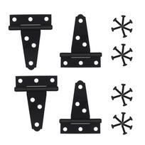 Professional T Hinges Rustproof Shed Hinges for Outdoor Gate Heavy Duty Metal Hardware Simple Install for Sheds & Barns S