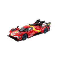 1/22 Ferrari 499P Endurance Race Alloy Sports Car Model Diecast Metal Racing Vehicles Car Model Simulation Sound and Light Kids Toy Gift raudona