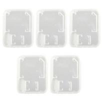 5 Pcs Clear Card Case SD TF Plastic Memory Card Storage Box Protection Holder