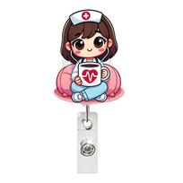 Retractable Nurse Badge Holder Lanyard Name Tag Holder Nursing ID Badge Holder  ID Card Decoration 3