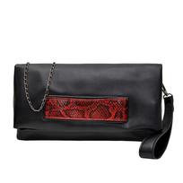 Tide soft leather women's bag clutch bag New fashion messenger chain bag Large capacity dinner bag
