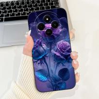 For Xiaomi Redmi 14C 4G Case Poco C75 Fashion Cherry Rose Flower Soft Silicone Cover on Redmi14C Bumper Redmi A4 A3 Pro 5G Funda Redmi A4 black
