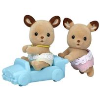 Epoch Sylvanian Families Deer Twins Doll Set C-69 - Fawn Character Figures, Calico Critters, Ages 3 and Up beige