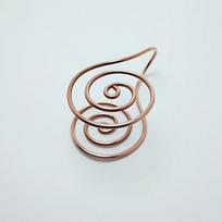 Reguliuojamas varinis delno žiedas Nešiojamas rankų darbo Reiki energijos spiralinis žiedas Papuošalai Priedai Vario apyrankė beige