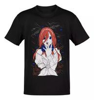 Anime Las Quintillizas Miku Nakano Mėlyni Žiedlapiai Marškinėliai Dydis S - 5XL S white