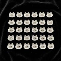 30 Pcs 12mm Kitty Buttons Creative Cute Calico Cat Buttons Resin Ginger Cat Buttons For Cardigan Sweater Clothes Accessories