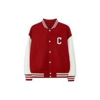 MLB Cleveland Guardians Color Block Stand Collar Drop Shoulder Loose Casual Jacket Unisex Jacket Red 3AJPV0634-45RDS L