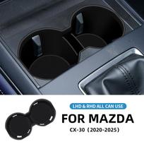 Silikoninis puodelio laikiklio įdėklas Mazda CX-30 2020-2025 centrinei konsolės daiktadėžei - Juodas One Size juoda
