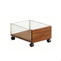 Under Cabinet Rolling Cart With Wheels Wire Basket Laundry Trolley MultiFunctional Storage