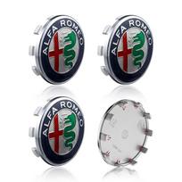 For Alfa Romeo 147 159 156 Giulietta Giulia Mito Spider Alpha Nheadrest 4PCS Car Wheel Hub Cover 3D Metal Rim Center Cap Waterproof juoda