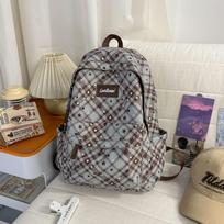 Schoolbag Korean version ins Girl Style Tattoo Star Backpack Women's Large Capacity Student School Bag Commuter Short Trip Backpack žalia