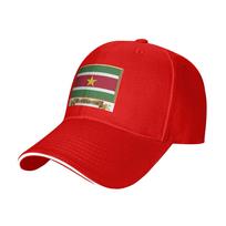 Suriname Flag Products (N) Cap Fashion Casual Baseball Caps Adjustable Hat Hip Hop Summer Unisex Baseball Hats Customizable One Size red