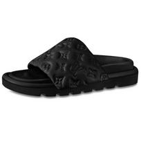 LOUIS VUITTON baseino pagalvė Komfortiškos pūkinės šlepetės Moteriškos Juodos 1AABKH 36 black