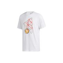 Adidas Dame Social Cartoon Print Basketball Short Sleeve T-Shirt Men Tops White GI8891 M white
