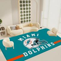M-Miami D-Dolphins Bath Mat Kids Room Bedroom Decoration Balcony Anti-Slip Doormat Living Room Alfombra 40x60cm