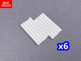 60pcs MOC Bricks Bar 4L Lightsaber Blade Wand 578 21462 28697 30374 Weapons Action Figures Educational Building Blocks Toys white