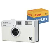 Kodak EKTAR H35 Film Camera Bundle with Kodak Ultramax 35mm Roll Film Half-Frame (Off-White) 400/24EXP balta