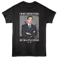 The Office not Superstitious Men's T Shirt 2XL gray