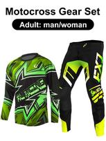 motokroso įrangos komplektas Enduro cross Džersis Kelnės Rinkiniai Lenktynininko įrangos komplektas Visureigių Vyriški Rinkiniai Moteriški kalnų Downhill Motociklo MX XL-36