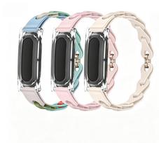 Watch band for Google Fitbit Air , of split, openwork wristbands,3-pack Style 1 black