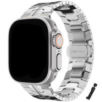 Stainless Steel Band for Apple Watch Ultra 3 Strap 49mm 46mm 44mm 42mm 41mm 40mm Metal Bracelet for IWatch 11 10 9 8 7 6 5 4 SE 38 40 41-S11 10 42MM sidabras