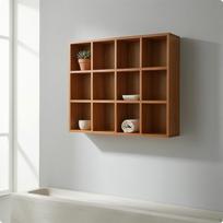 Grid Display Cabinet SpaceSaving WallMounted Garage Wall Shelving for Living Small 12-grid