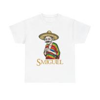 Smiguel Meksikietiškas Sombrero Juokingi Meksikietiškos Kultūros Mashup Marškinėliai 3 2XL white