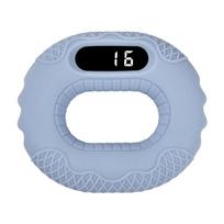 Silikoninis griebimo stiprumo prietaisas pirštų jėgos treniruoklis žiedas jungtis Bluetooth mirksintis trumpo vaizdo skaičiavimo treniruotė 10 pounds mėlyna