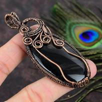 Tube Agate Gemstone Copper Wire Wrap Jewelry Pendant 3.47