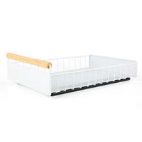 Kitchen Utensil Holder Drying Rack Silverware Organizer Holder Draining Storage Rack For Tableware Fork Stainless Steel white