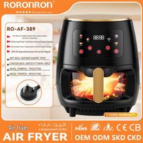 6L Multifunctional Touch Screen Air Fryer for Home Use - Large Capacity Electric Fryer black