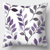 Šviesiai violetinis levandų stiliaus raštas Namų dekoro užvalkalas pagalvei Svetainės sofos poliesterio užvalkalas su užtrauktuku 45x45cm gray