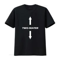 Two Seater T Shirt Vintage Washed Casual Stretched Slightly Breathable Soft Stylish Comfortable Top For Everyday Wear Versatile S juoda
