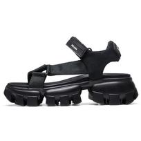 (WMNS) PRADA Sporty Woven Nylon Tape Sandals 'Black' Women's 1X037M_3L74_F0002_F_050 EU 39