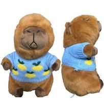 Breathing Capybara Plush Doll Toys Soothing Musical Baby Sleeping Companion With Sound Light Air Bag Stuffed Toy For Kids Gift gray