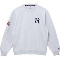 New Era SS25 MLB New York Yankees Logotipo raidės Apvalus kaklas Megztinis ilgomis rankovėmis Unisex megztinis Pilkas 14536464 M white