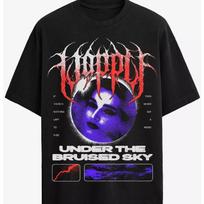 aguonų albumas Tuščios rankos Nubrozdintas dangus 100% medvilnė Unisex marškinėliai Y2k Hip Hop apvali kaklo iškirptė trumpomis rankovėmis vyrams XS black