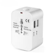 Universalus kelioninis AC maitinimo adapteris su dviem USB prievadais ES JAV JK AU lizdo keitiklis Kištukas Pasaulinis konversijos įkroviklis A2