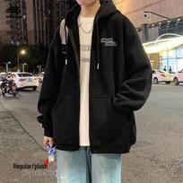 SWAMP AREA Men's Casual Hooded Zip-Up Sweatshirt L