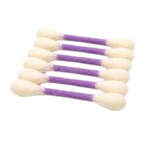6Pcs Giant Swab Cat Toys Soft Swab Catnip Cat Kick Toys Kitty Kicker Sticks for Kitten Teething Relieves Anxiety And Boredom violetinė