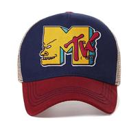 The Weeknd Mtv Collaboration mesh Baseball Cap adjustable Trucker Hats Breathable Sunscreen Outdoor Streetwear Snapback hats Adjustable raudona